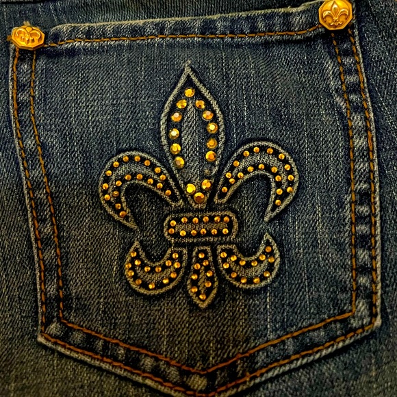 FAITH CONNEXION. Jeans With Fleur De Lis. NWOT. Size 28, No Stretch! - Picture 6 of 12